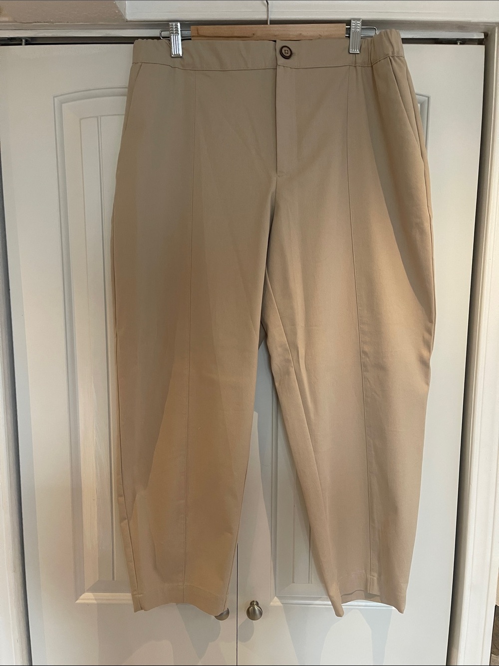 Zara Women's Cropped Beige Ankle Pants
